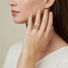 Bujukan Punk - 14K Yellow Gold Bujukan Link and Bullet Wide Band Ring