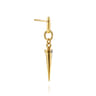 Bujukan Punk - 14K Yellow Gold Bujukan Link and Diamond Bullet Stud Drop Earrings - 0.08 ct