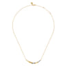 Bujukan Punk - 14K Yellow Gold Bujukan and Diamond Bar Necklace - 0.15 ct
