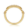 Bujukan Punk - 14K Yellow Gold Bujukan and Diamond Link Ring - 0.06 ct