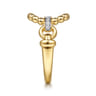 Bujukan Punk - 14K Yellow Gold Bujukan and Diamond Link Ring - 0.06 ct