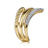 Bujukan Punk - 14K Yellow Gold Triple Row Bujukan Chevron Diamond Ring - 0.5 ct