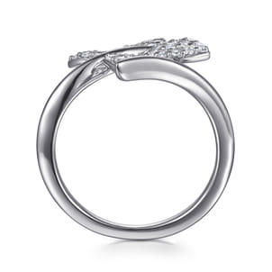 Butterfly - 14K White Gold Diamond Butterfly Bypass Ring