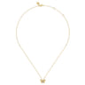 Butterfly - 14K Yellow Gold Diamond Butterfly Necklace - 0.03 ct