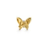 Butterfly - 14K Yellow Gold Diamond Butterfly Stud Earrings - 0.06 ct
