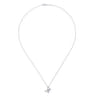 Butterfly - 18 inch 14K White Gold Diamond Butterfly Pendant Necklace - 0.22 ct