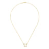 Butterfly - 18 inch 14K Yellow Gold Open Diamond Butterfly Pendant Necklace - 0.07 ct
