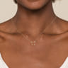 Butterfly - 18 inch 14K Yellow Gold Open Diamond Butterfly Pendant Necklace - 0.07 ct