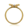 Butterfly - Butterfly Ring 14K Yellow Gold Diamond 0.03ct - 0.03 ct