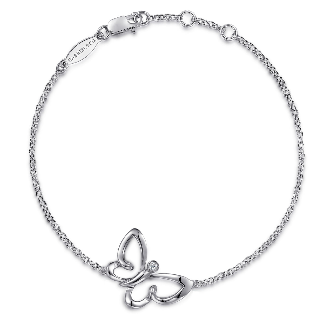 925 Silver Contemporary Charm Bracelet. SKU: TB3218SVJWS | Gabriel 