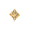 Byzantine Flower - 18K White  Yellow Gold Graduating Diamond Floral Stud Earrings - 0.5 ct