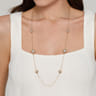 Byzantine Flower - 32 Inch 18K Yellow Gold Bujukan and Diamond Floral Station Necklace - 1.52 ct