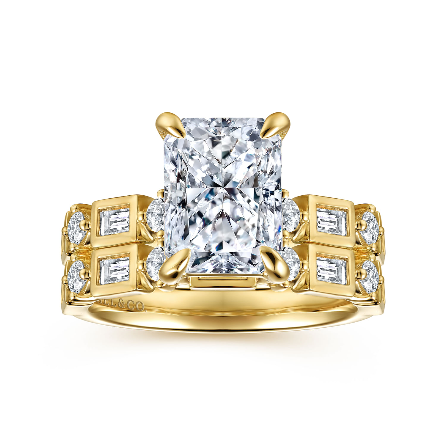 Cabana - 14K Yellow Gold Radiant Cut Diamond Engagement Ring