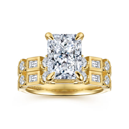 Cabana - 14K Yellow Gold Radiant Cut Diamond Engagement Ring