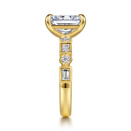 Cabana - 14K Yellow Gold Radiant Cut Diamond Engagement Ring