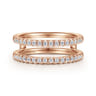 Enhancer Wedding Ring in 14k Rose Gold with Round Natural Diamond at Gabriel & Co.
