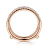 Enhancer Wedding Ring in 14k Rose Gold with Round Natural Diamond at Gabriel & Co.