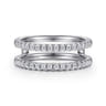 Enhancer Wedding Ring in 14k White Gold with Round Natural Diamond at Gabriel & Co.