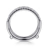 Enhancer Wedding Ring in 14k White Gold with Round Natural Diamond at Gabriel & Co.
