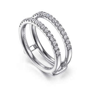 Cait - 14K White Gold Diamond Ring Enhancer