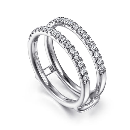 Cait - 14K White Gold Diamond Ring Enhancer
