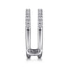 Enhancer Wedding Ring in 14k White Gold with Round Natural Diamond at Gabriel & Co.