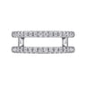 Enhancer Wedding Ring in 14k White Gold with Round Natural Diamond at Gabriel & Co.