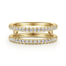 Enhancer Wedding Ring in 14k Yellow Gold with Round Natural Diamond at Gabriel & Co.