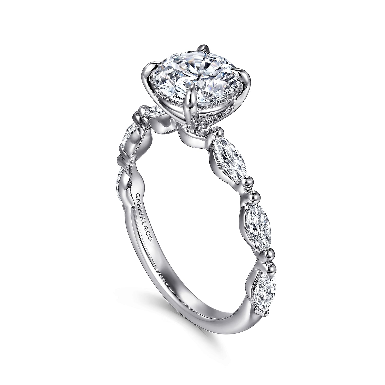 Straight Engagement Rings Simple & Elegant collection Gabriel & Co.