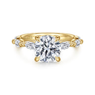 Caitte - 14K Yellow Gold Round Double Prong Diamond Engagement Ring