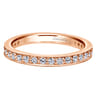 Eternity Band Wedding Ring in 14k Rose Gold with Round Natural Diamond at Gabriel & Co.