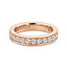 Eternity Band Wedding Ring in 14k Rose Gold with Round Natural Diamond at Gabriel & Co.