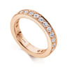 Eternity Band Wedding Ring in 14k Rose Gold with Round Natural Diamond at Gabriel & Co.