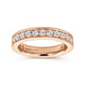 Eternity Band Wedding Ring in 14k Rose Gold with Round Natural Diamond at Gabriel & Co.