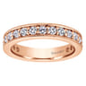 Eternity Band Wedding Ring in 14k Rose Gold with Round Natural Diamond at Gabriel & Co.