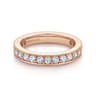 Eternity Band Wedding Ring in 14k Rose Gold with Round Natural Diamond at Gabriel & Co.
