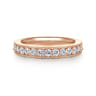 Eternity Band Wedding Ring in 14k Rose Gold with Round Natural Diamond at Gabriel & Co.