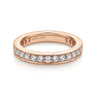 Eternity Band Wedding Ring in 14k Rose Gold with Round Natural Diamond at Gabriel & Co.