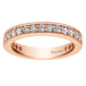 Eternity Band Wedding Ring in 14k Rose Gold with Round Natural Diamond at Gabriel & Co.
