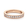 Eternity Band Wedding Ring in 14k Rose Gold with Round Natural Diamond at Gabriel & Co.
