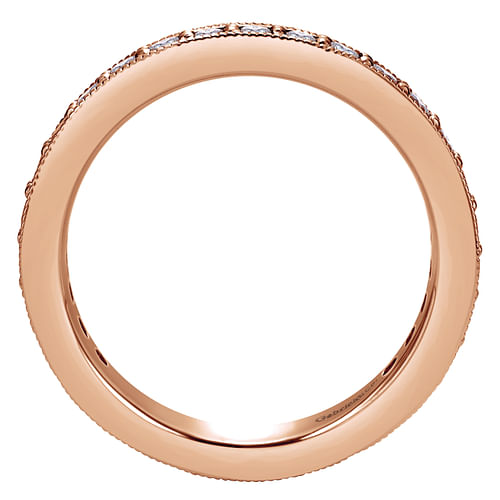Calabria - 14K Rose Gold Channel Prong Set Diamond Eternity Band - 1.05 ct - Shot 2