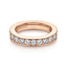 Eternity Band Wedding Ring in 14k Rose Gold with Round Natural Diamond at Gabriel & Co.