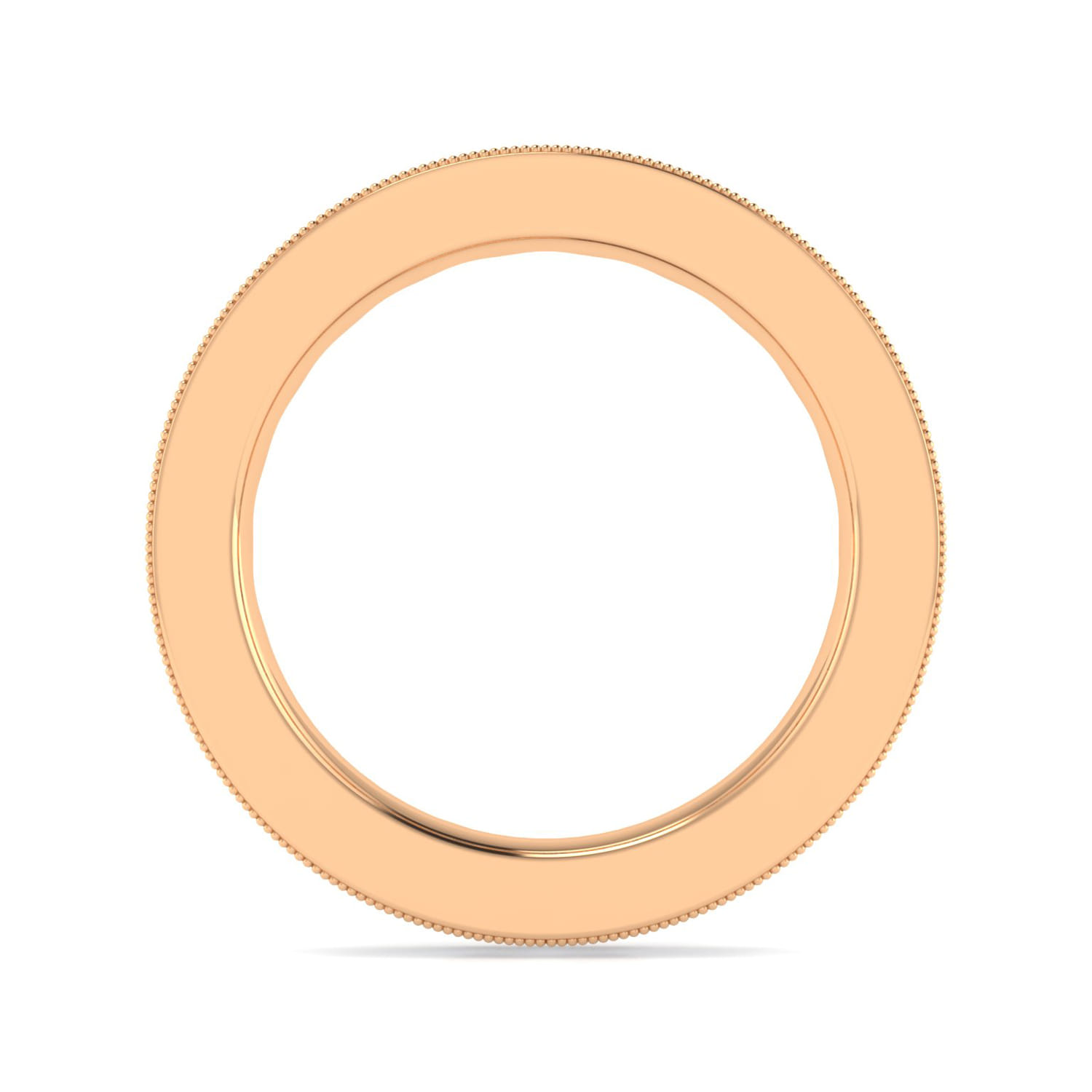 Eternity Band Wedding Ring in 14k Rose Gold with Round Natural Diamond at Gabriel & Co. - Shot 2