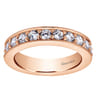 Eternity Band Wedding Ring in 14k Rose Gold with Round Natural Diamond at Gabriel & Co.