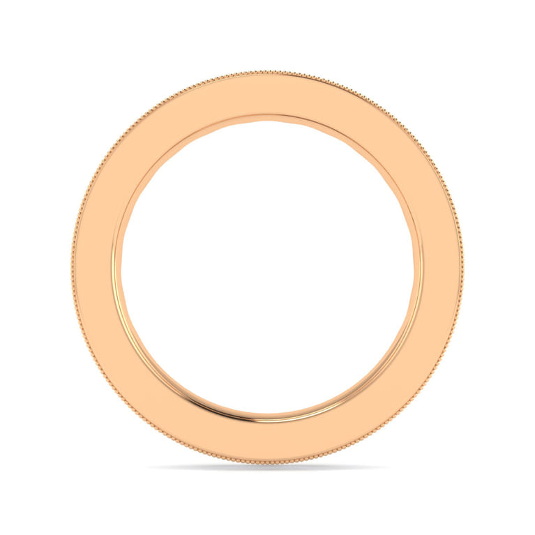 Eternity Band Wedding Ring in 14k Rose Gold with Round Natural Diamond at Gabriel & Co. - Shot 2