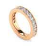 Eternity Band Wedding Ring in 14k Rose Gold with Round Natural Diamond at Gabriel & Co.