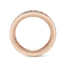 Eternity Band Wedding Ring in 14k Rose Gold with Round Natural Diamond at Gabriel & Co.