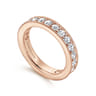 Eternity Band Wedding Ring in 14k Rose Gold with Round Natural Diamond at Gabriel & Co.