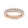 Eternity Band Wedding Ring in 14k Rose Gold with Round Natural Diamond at Gabriel & Co.
