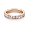 Eternity Band Wedding Ring in 14k Rose Gold with Round Natural Diamond at Gabriel & Co.